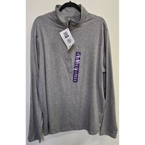 Member's Mark Mens Favorite Soft Quarter Zip Pullover Grey XXL MM23138 NWT